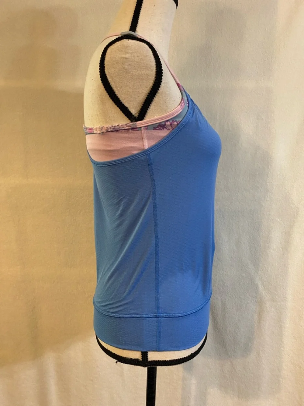 Ivivva athletica periwinkle blue pink double dutch racerback tank
